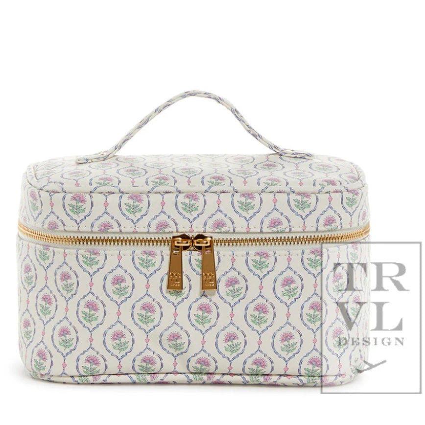 Train Case - Train2 - Antibes with Navy Pinstripe Liner
