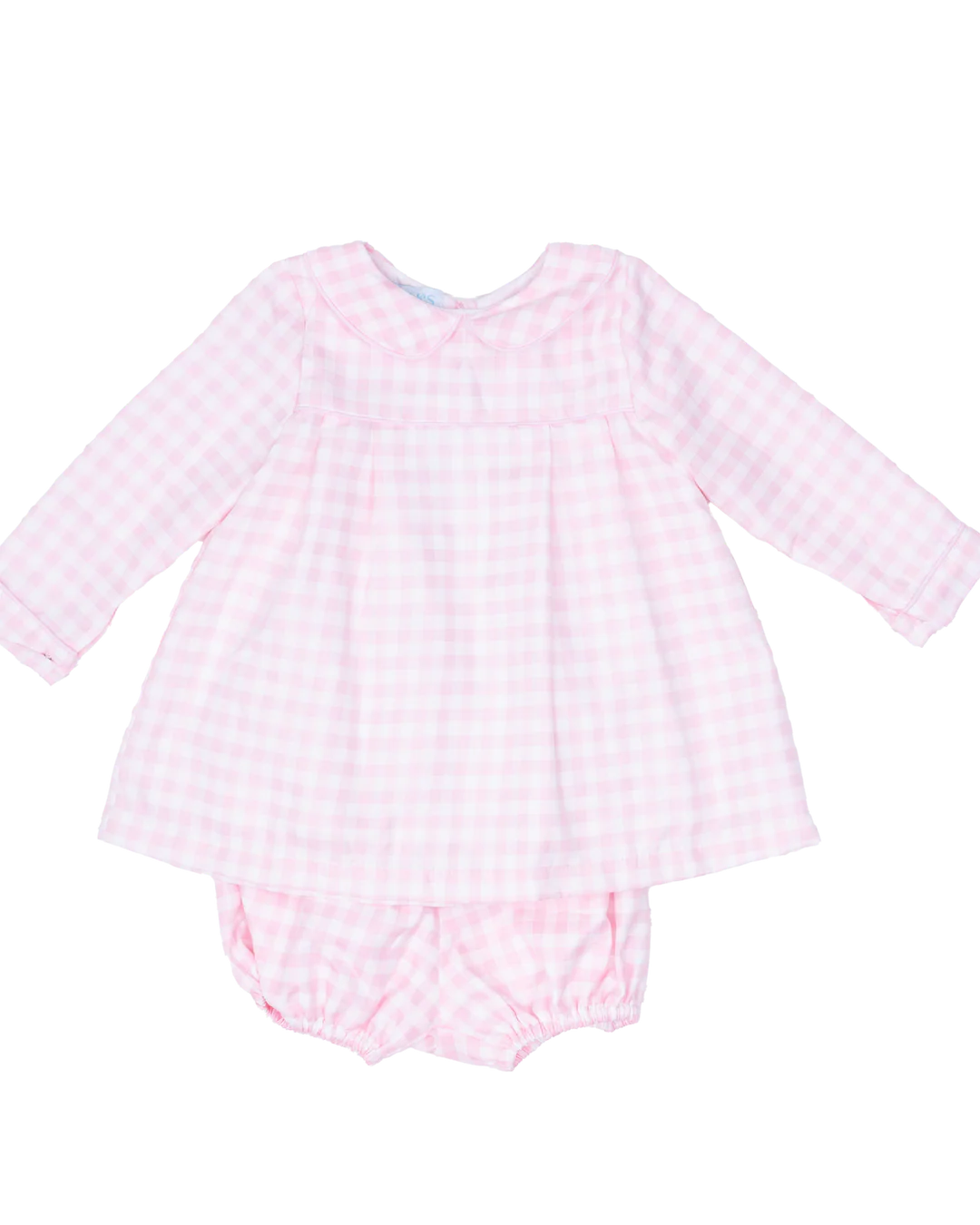 Pink Windowpane Diaper Set