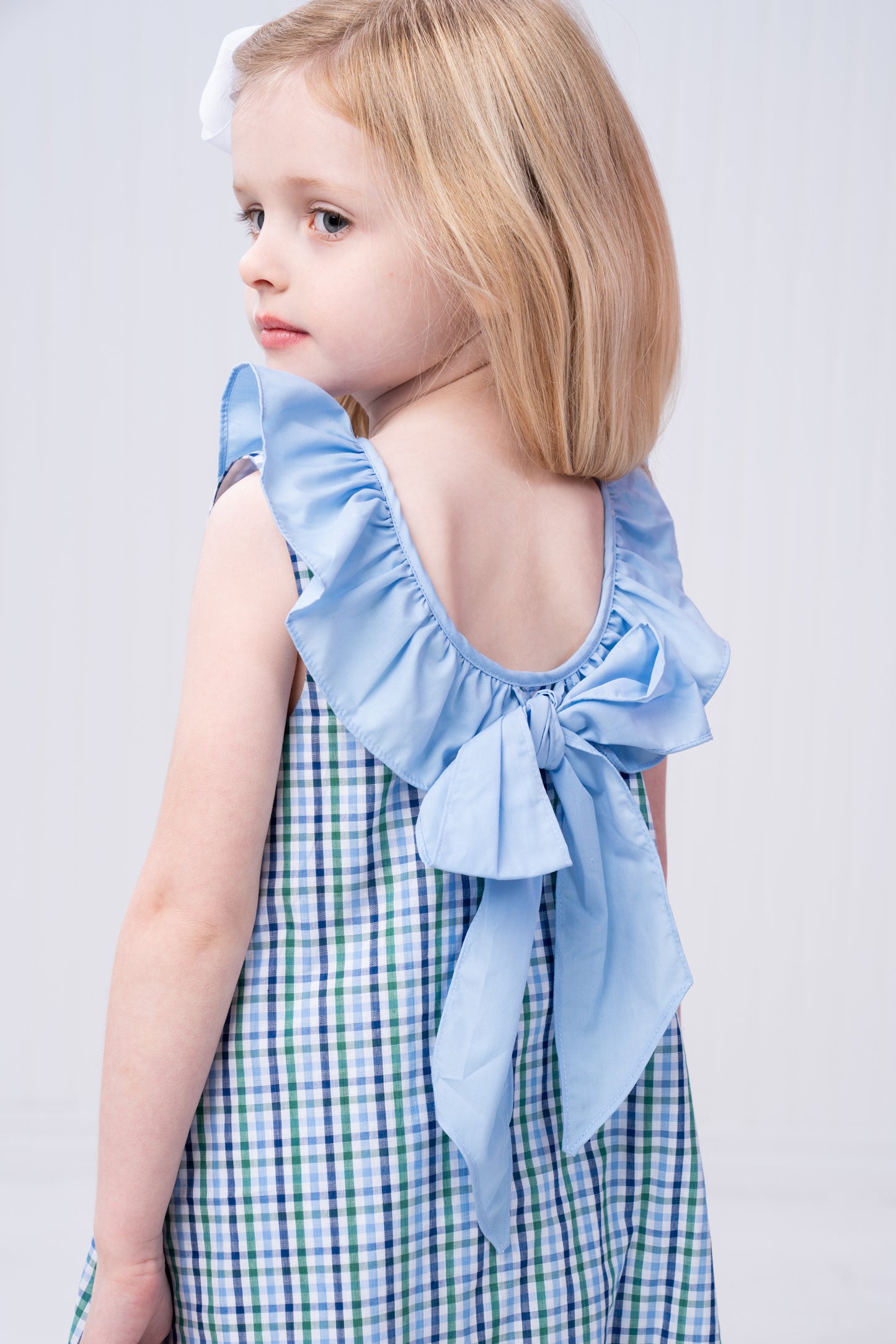 Ally Kole Blue & Green Check Dress