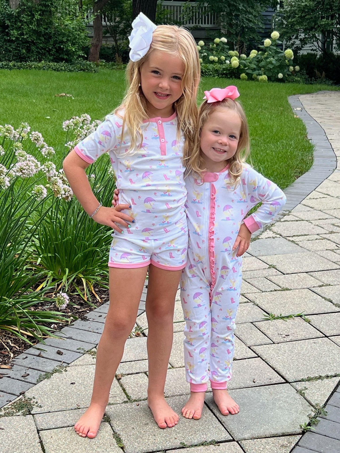 Pink It’s Raining, It’s Pouring Zip Up Jammie