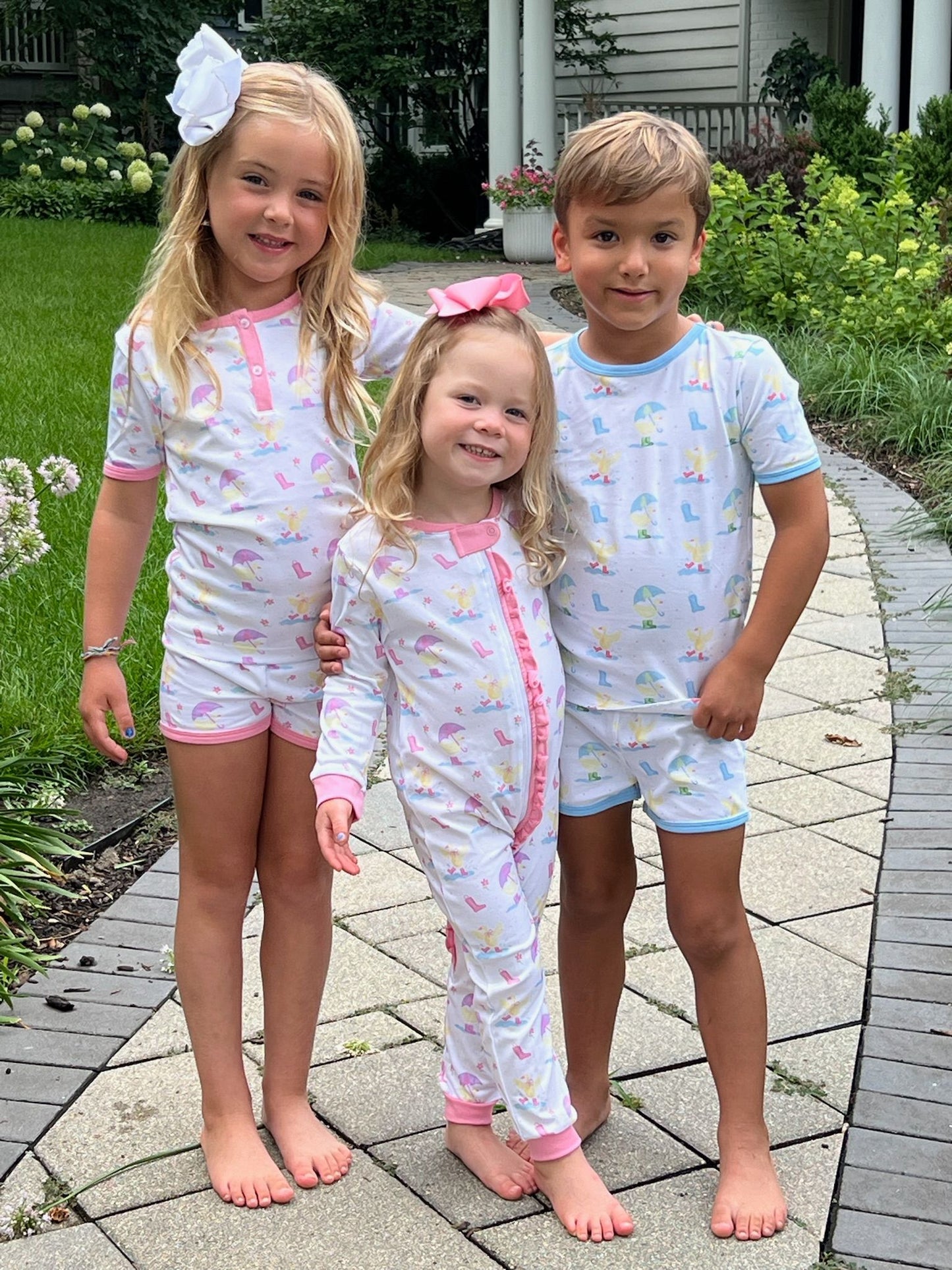 Pink It’s Raining, It’s Pouring Two Piece Jammies