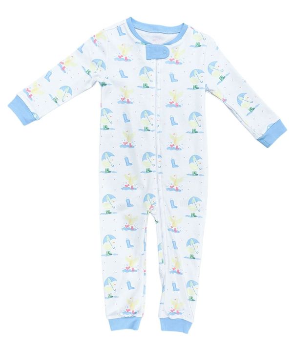 Blue It’s Raining, It’s Pouring Zip Jammie