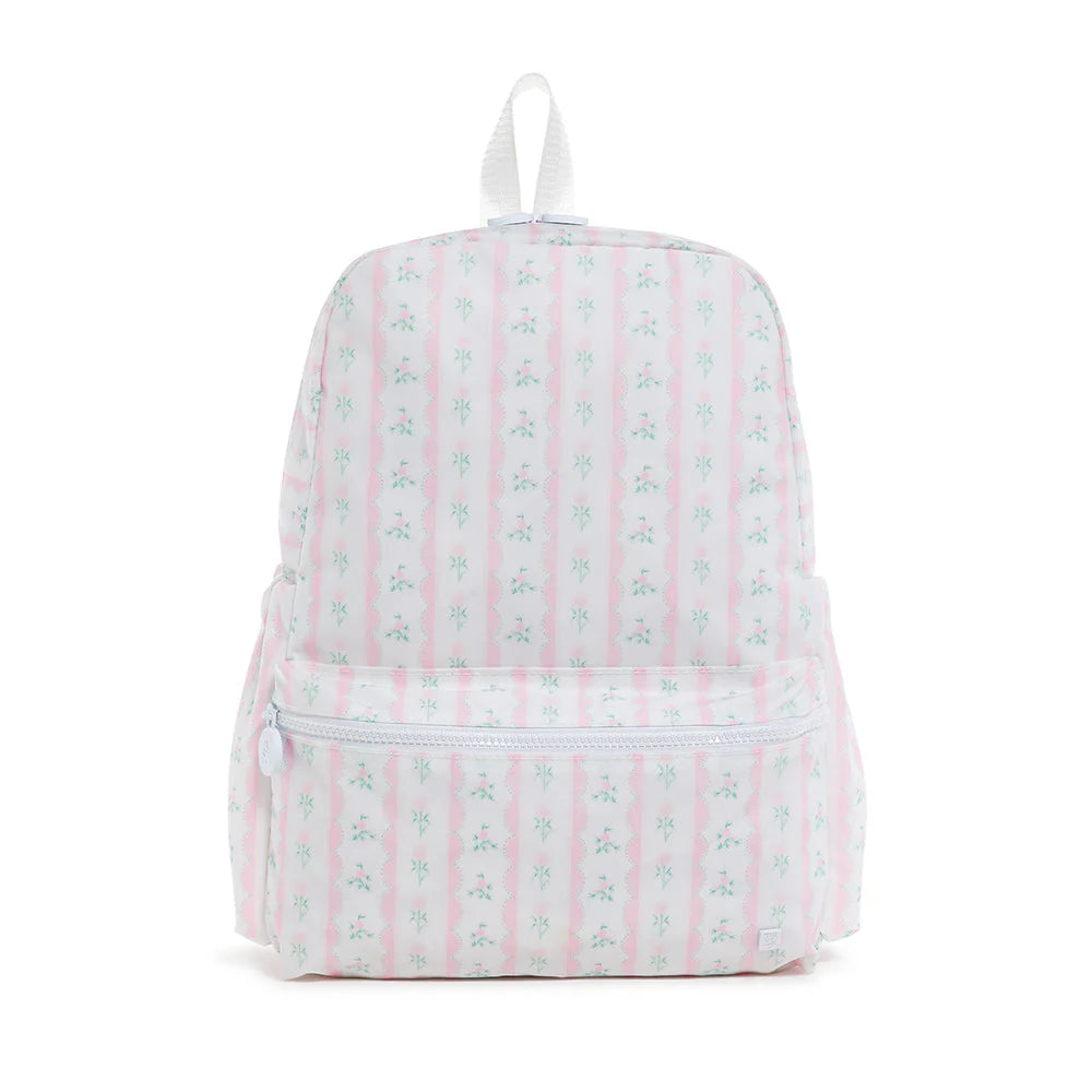 Pink Ribbon Floral Backpack