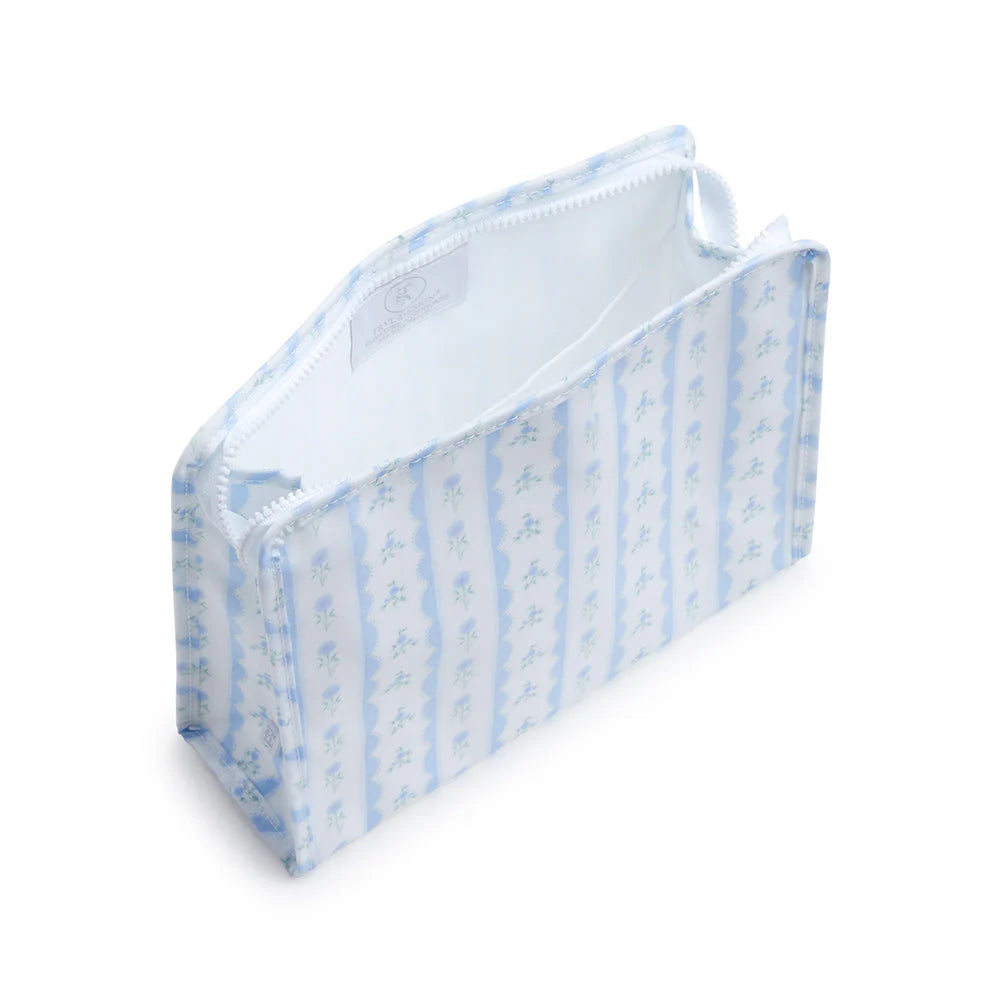 Roadie Large Zip Pouch | Blue Ribbon Floral