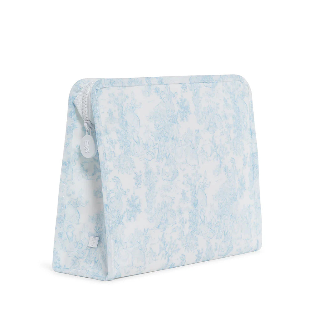 Roadie Large Zip Pouch | Bunny Toile Blue