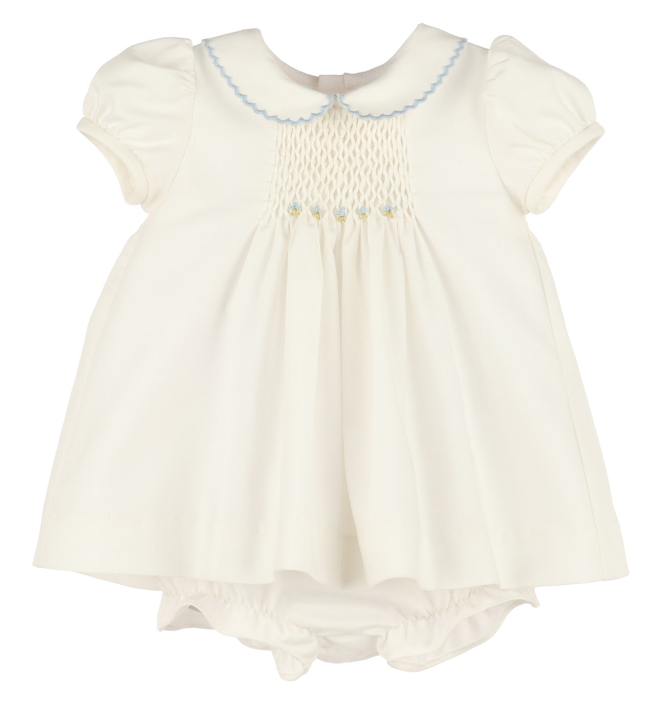 Honeycomb Smock Dress Blue
