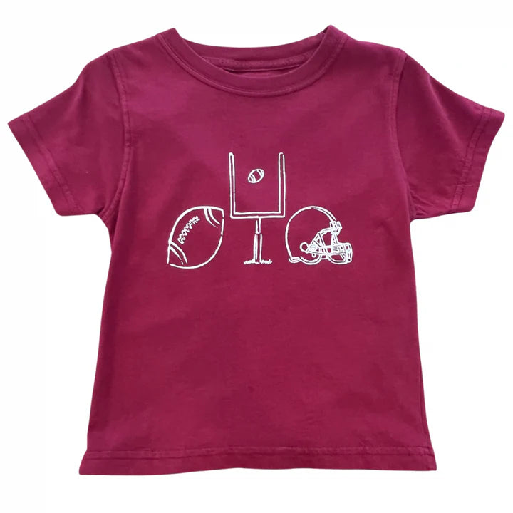 Maroon Football Trio Tee