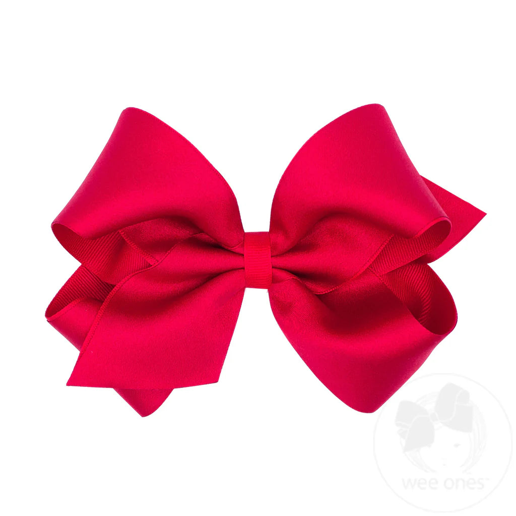 King Red Satin Overlay Bow