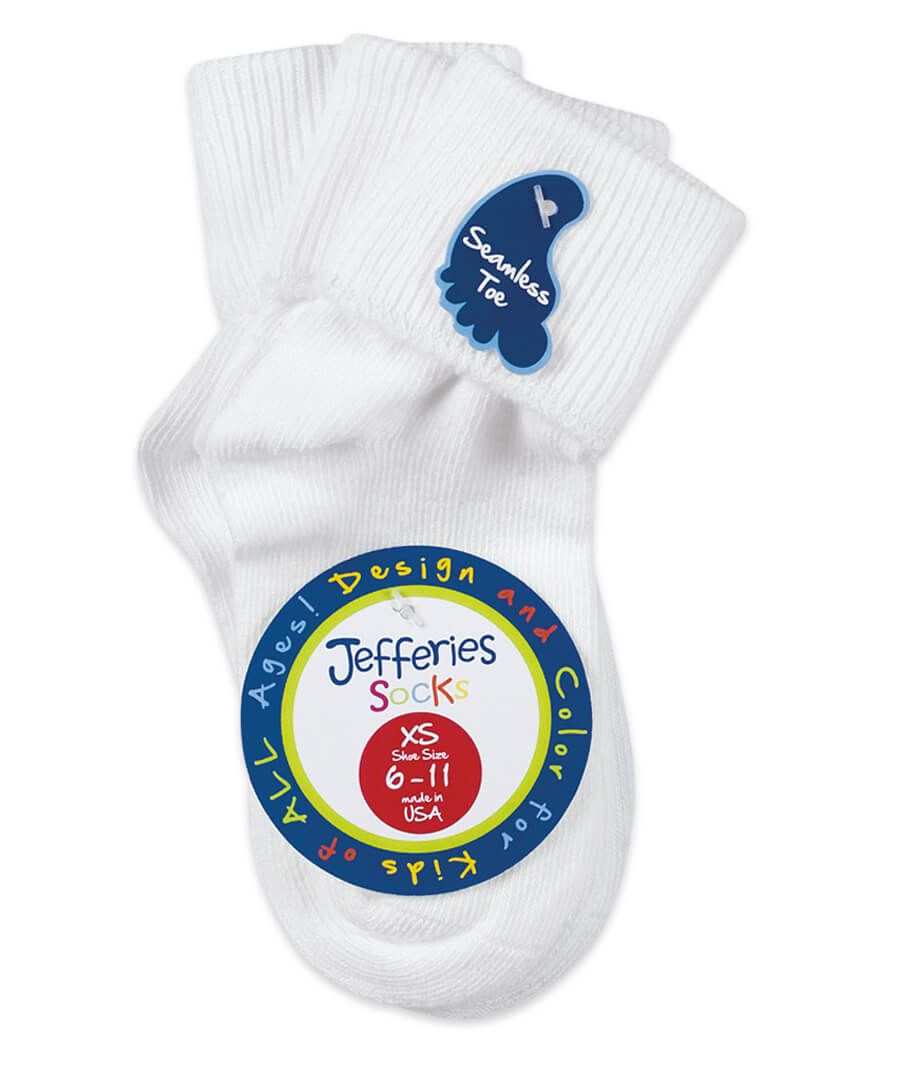 White Cuff Socks 3PK