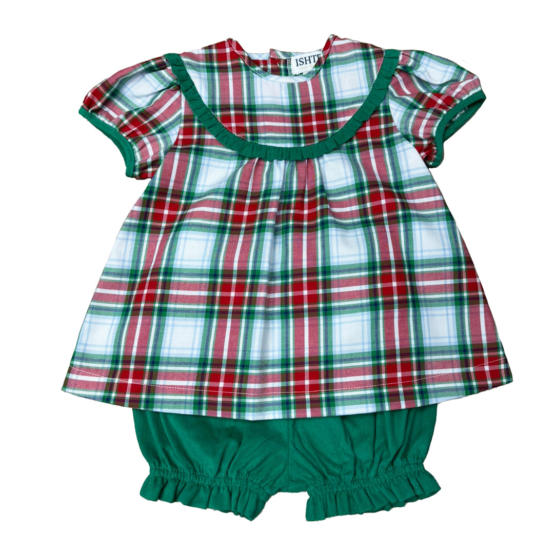 Red and Green Plaid Bloomer Set