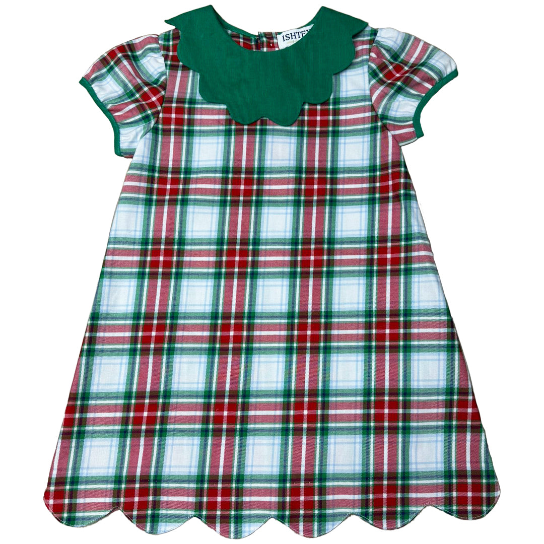 Red and Green Plaid Dress