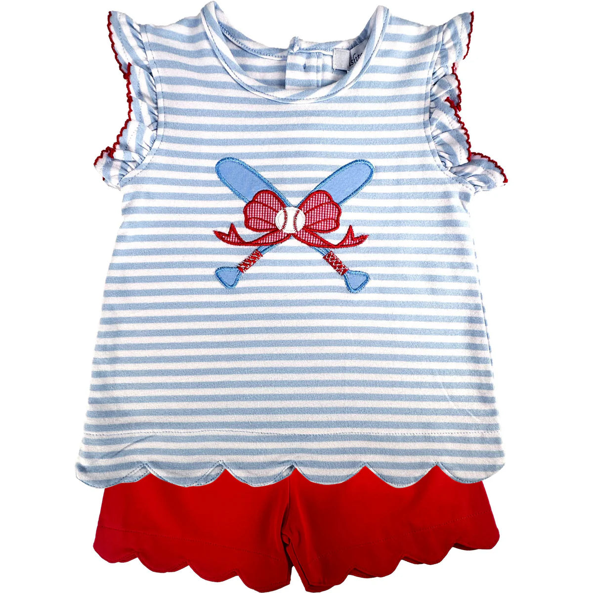 Baseball Girl’s Short Set