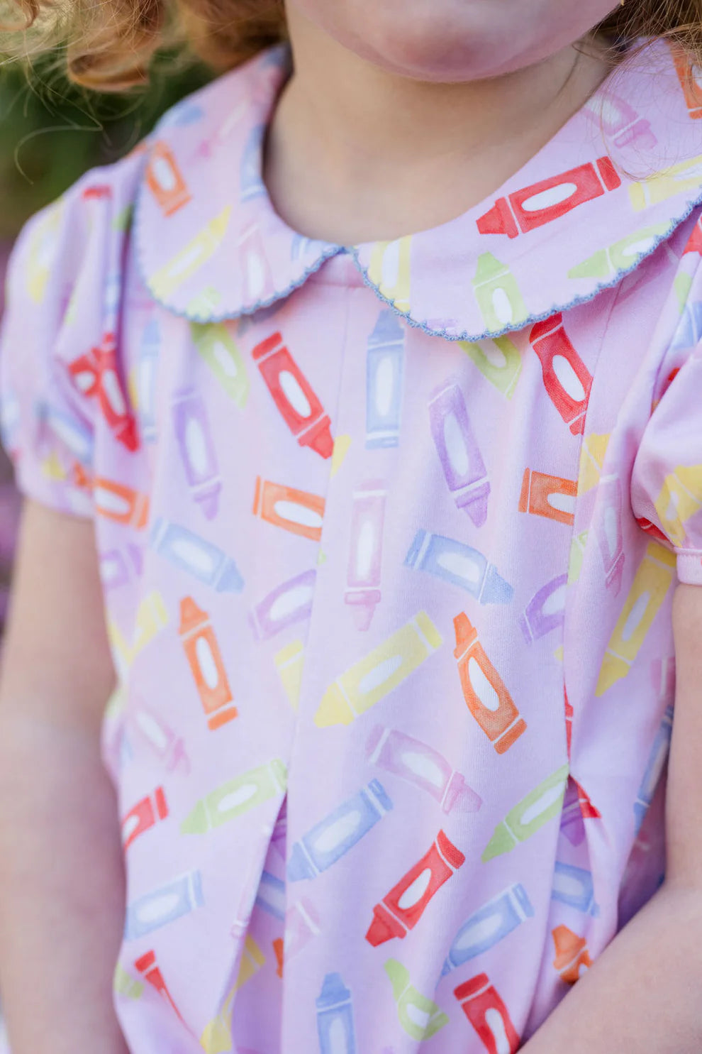 Pink Crayon Penny Pleat Dress