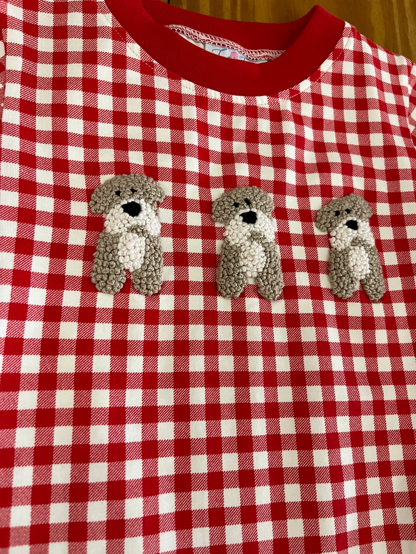French Knot Bulldog Romper