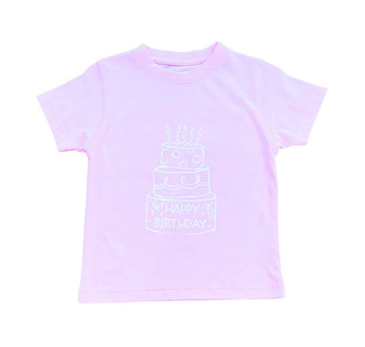 Light Pink Birthday Cake T- Shirt
