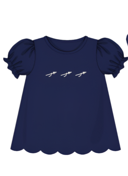 Warrior French Knot Girl Top