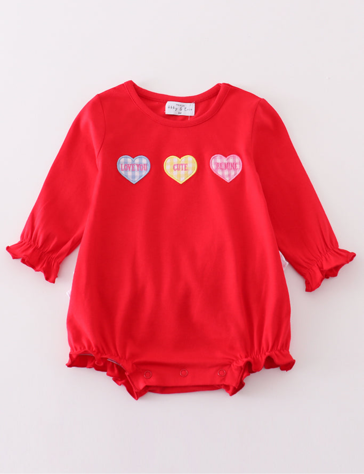 Red Applique Heart Bubble