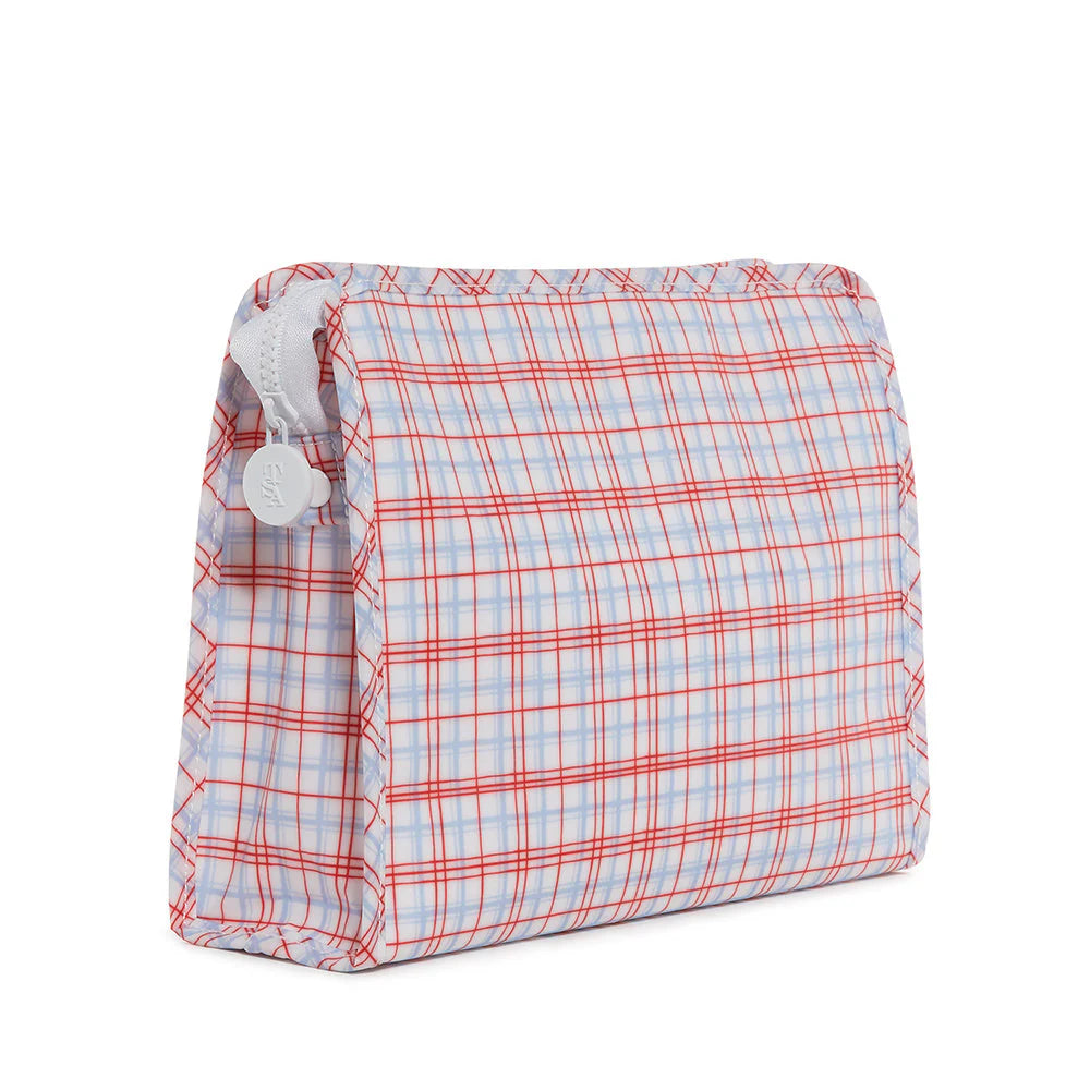 Roadie Large Zip Pouch | Classic Red Plaid