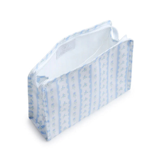 Roadie Large Zip Pouch | Blue Ribbon Floral