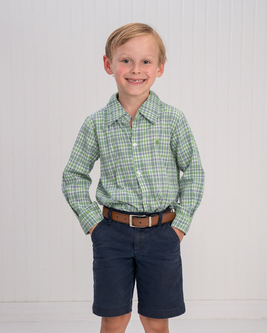 William Bluegrass Plaid Button Up