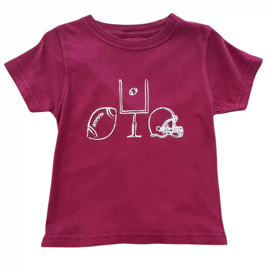 Maroon Football Trio Tee