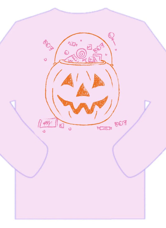 Pink Pumpkin Candy Basket Tee