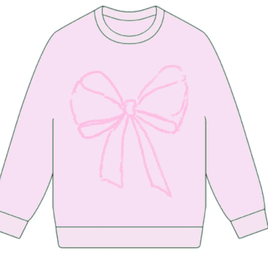Light Pink Bow Sweatshirt