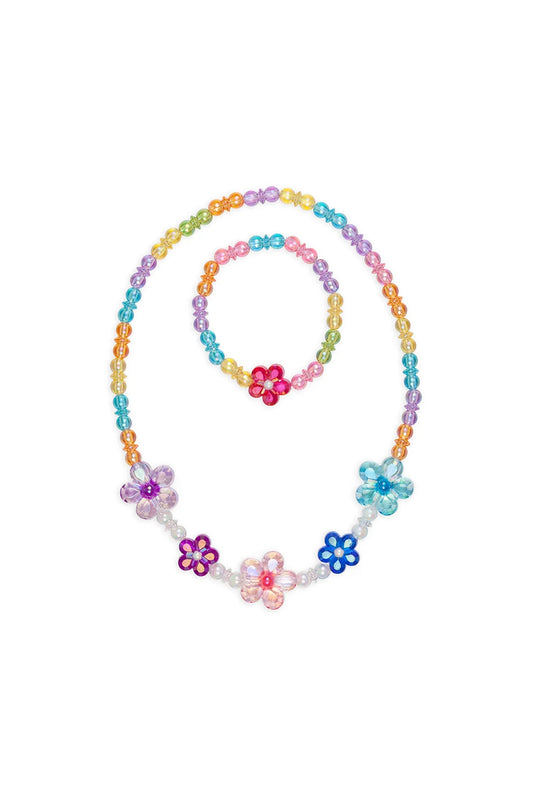 Blooming Bead Necklace and Bracelet Set