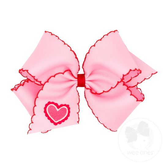 King Moonstitch Embroidered Heart Bow