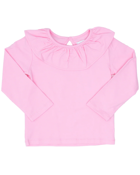 Larrison Pink Ruffle Top