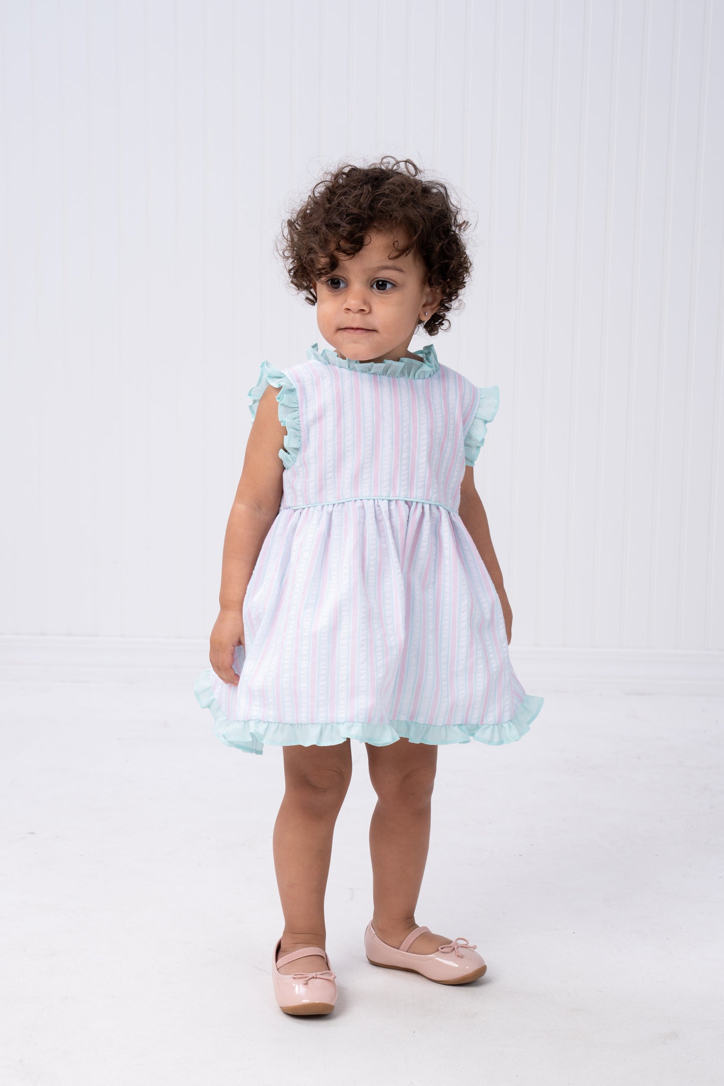 Reagan Pink and Aqua Stripe Set