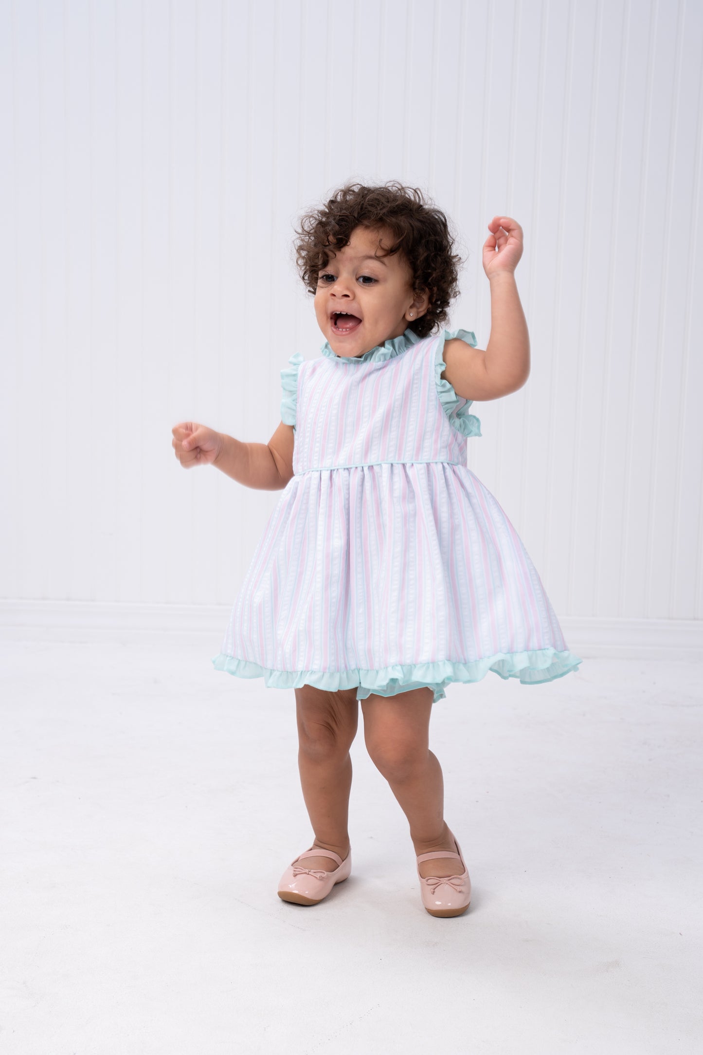 Reagan Pink and Aqua Stripe Set