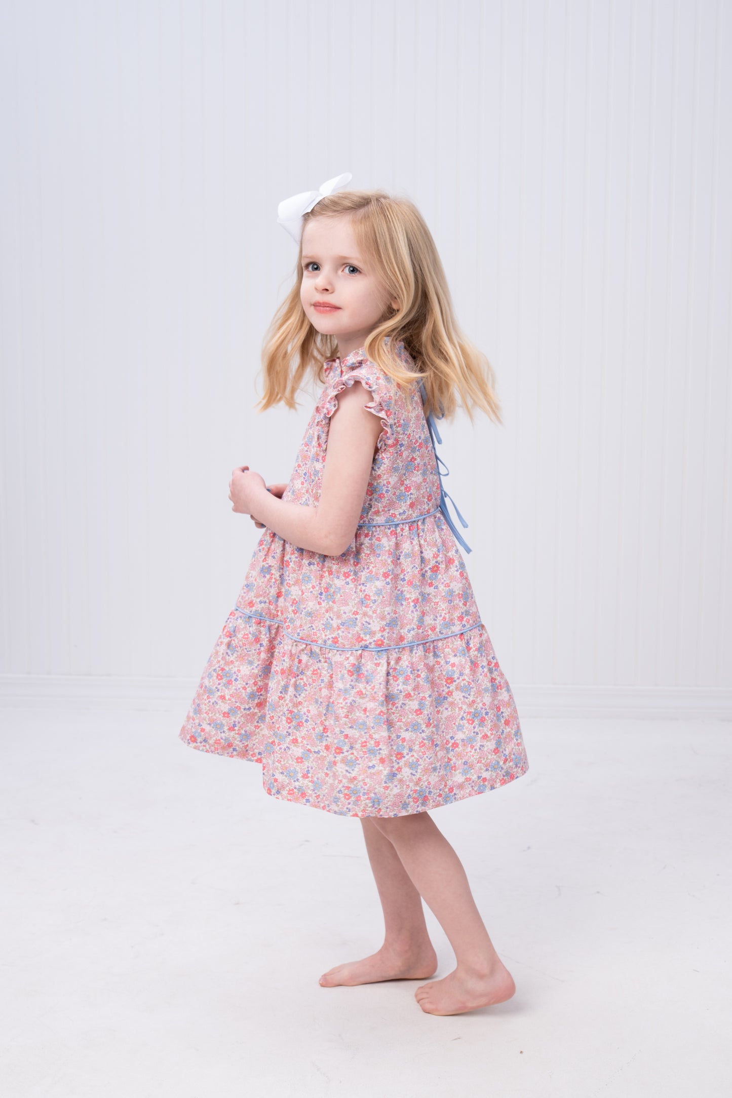 Valeria Blue Floral Dress