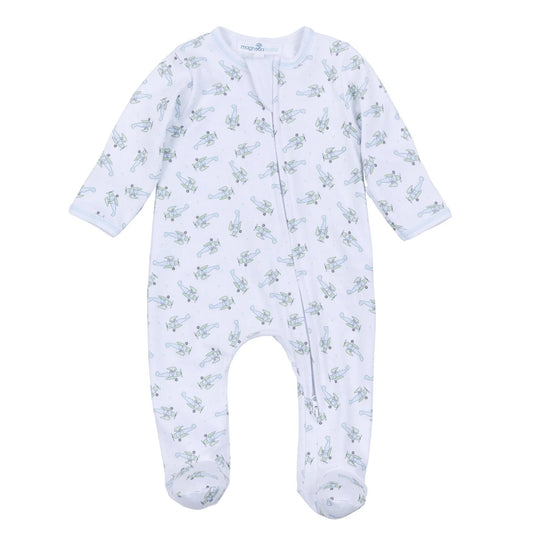 Take Flight Printed Zipper Footie