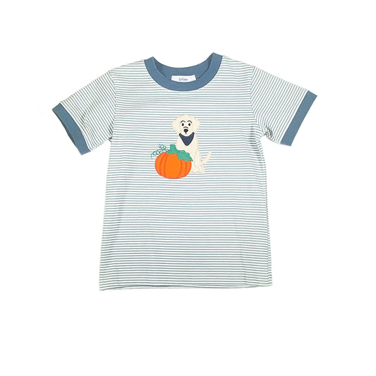 Pumpkin Boy Applique Shirt