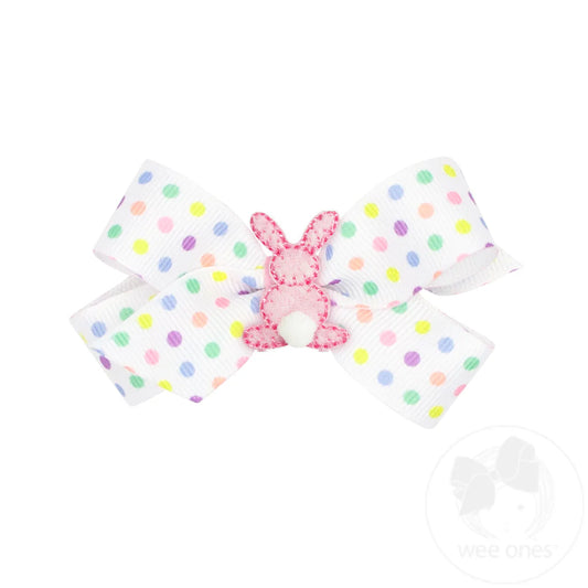 Mini Pastel Polka Dot Bunny Bow