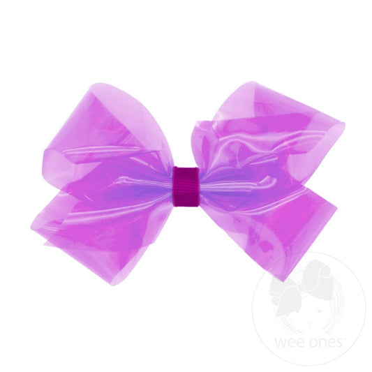 Med Splish Splash Vinyl Bow | Purple