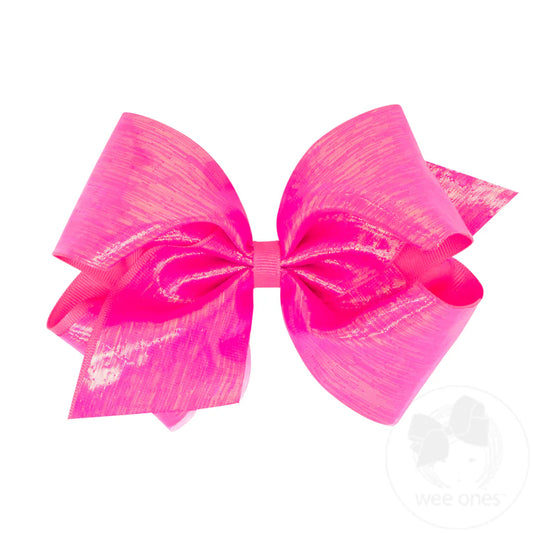 King Sheer Bow | Hot Pink